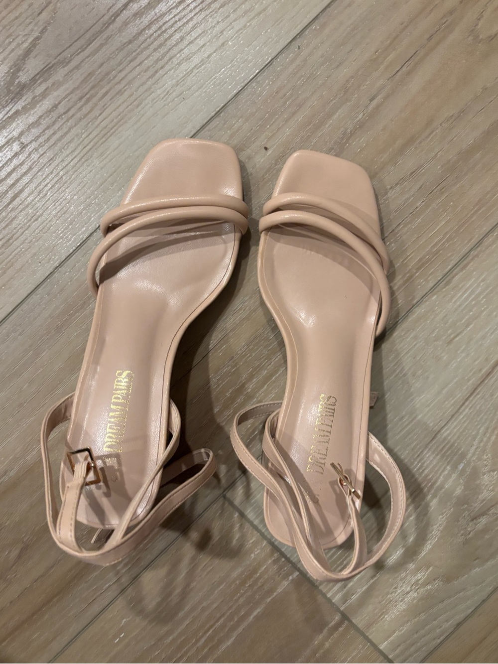 Strappy Nude Block Heel Sandals - dream Pairs